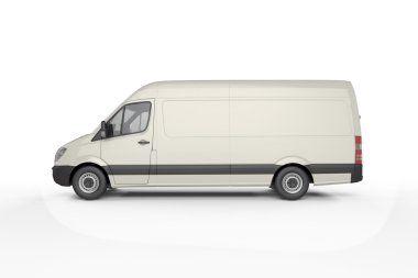 Büyük teslimat Van Mockup, sunu için Düzen