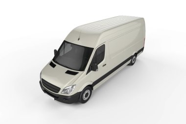 Büyük teslimat Van Mockup, sunu için Düzen