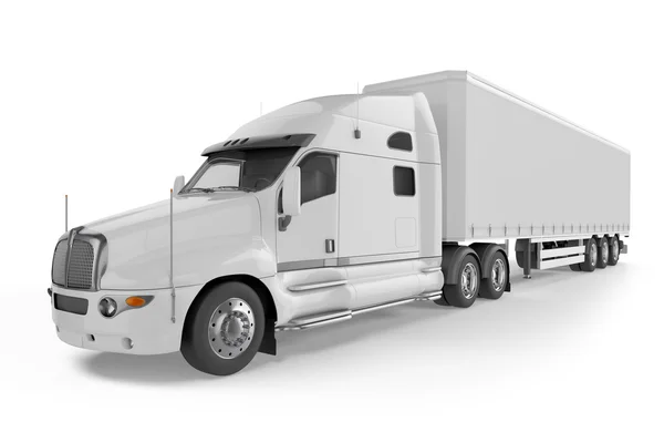 Big Truck Trailer - on white background — Stock Photo, Image