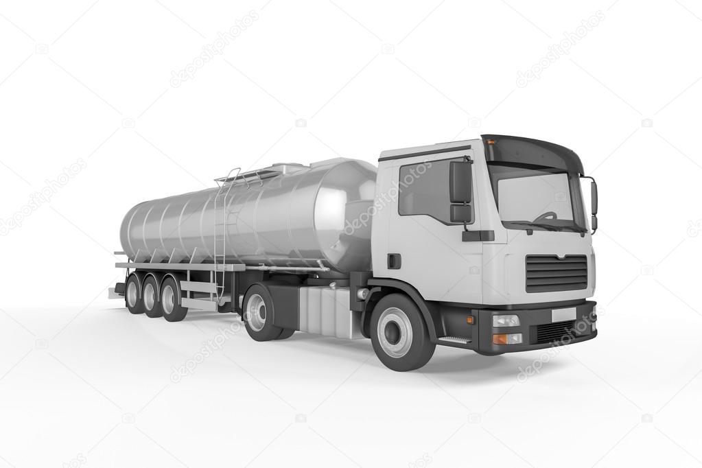 Download Free Big Tanker Truck Isolated On White Background Stock Photo C Pozitivo 122436066 PSD Mockup Template