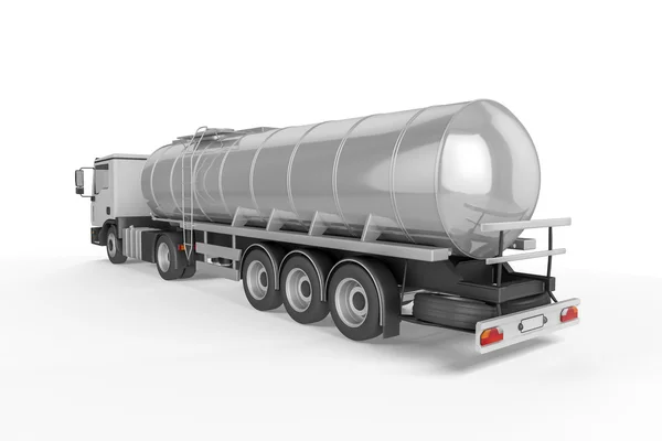 Caminhão-cisterna grande isolado no fundo branco — Fotografia de Stock