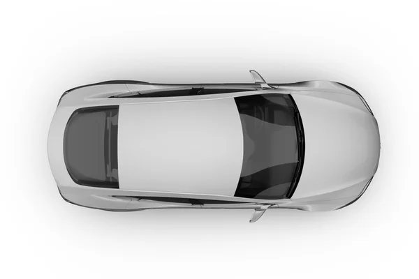 Elektrikli Araba arka plan üzerinde beyaz yumuşak gölgeler ile. 3D render