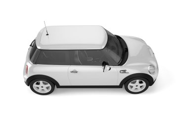 Mini sport car on white background clipart