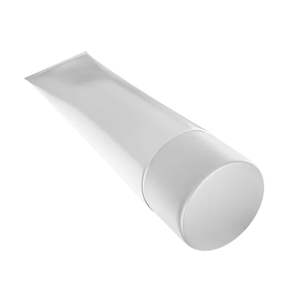 Тюбик с зубной пастой для косметического пакета — стоковое фото