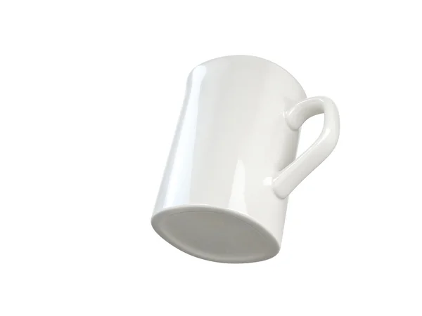 Caneca mock até no branco fundo — Fotografia de Stock