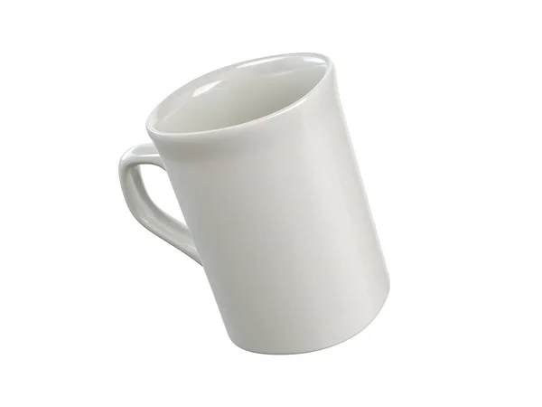 Caneca mock até no branco fundo — Fotografia de Stock