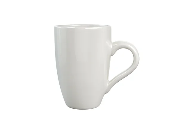 Taza burlarse de fondo blanco — Foto de Stock