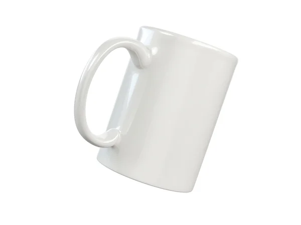 Caneca mock até no branco fundo — Fotografia de Stock