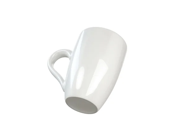 Taza burlarse de fondo blanco — Foto de Stock