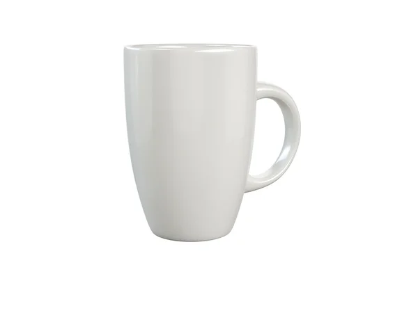 Taza burlarse de fondo blanco — Foto de Stock