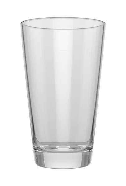 Empty glass on white background, mock up — Stock Photo, Image