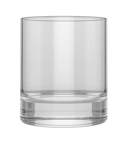 Leeg glas op witte achtergrond, mock up — Stockfoto