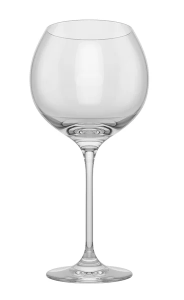 Empty glass on white background, mock up — Stock Photo, Image