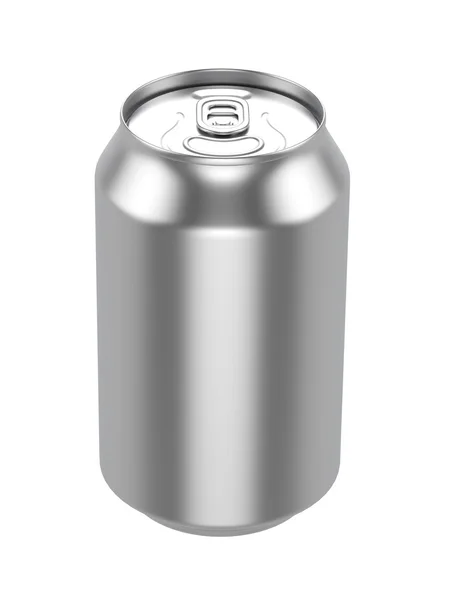 White Metal Aluminium drank drinken kan 500ml — Stockfoto