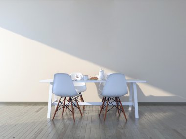 Sanat arka planda mutfak - sahte duvar