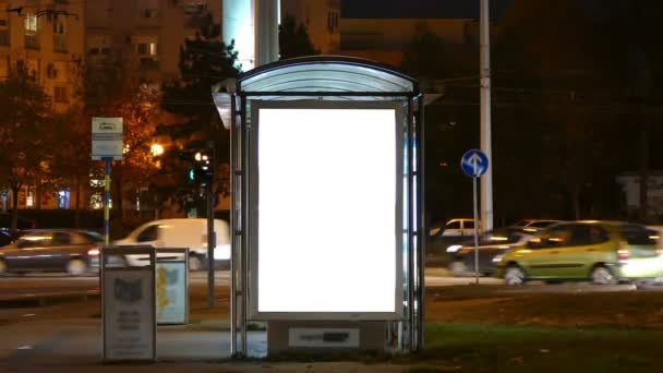 Drei verschiedene Ansichten auf Stadtlicht-Plakathintergrund — Stockvideo