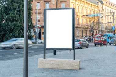 Boş billboard afiş arka plan - alay etmek yukarıya