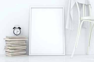 Duvara karşı boş çerçeveler