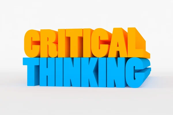 Big 3D bold text - critical thinking — Stock Photo, Image