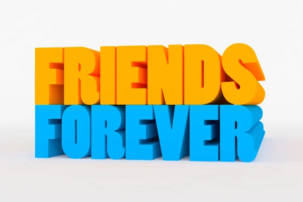 Big 3D texto en negrita - amigos para siempre — Foto de Stock