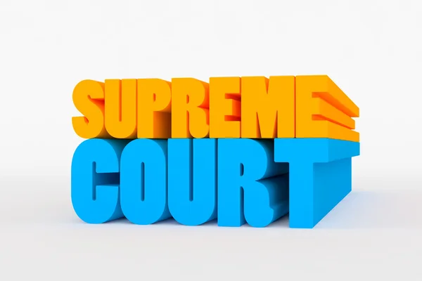 Большой трехмерный смелый текст - Верховный суд — стоковое фото