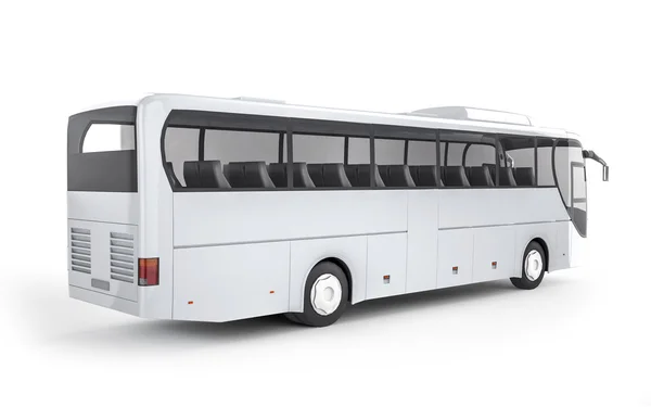 Bus finto su sfondo bianco, illustrazione 3D — Foto Stock
