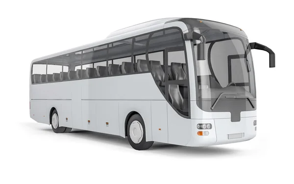 Bus finto su sfondo bianco, illustrazione 3D — Foto Stock