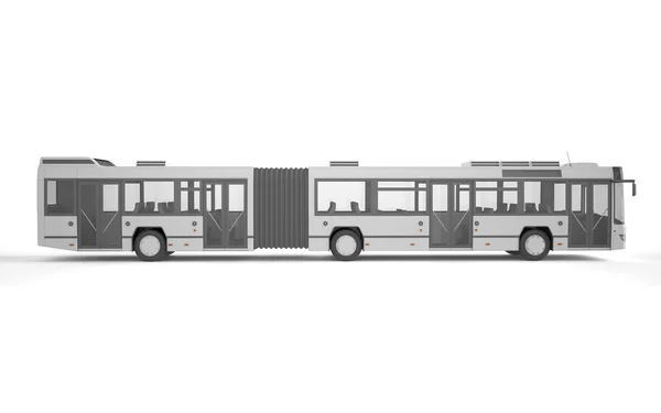 Bus-Attrappe auf weißem Hintergrund, 3D-Illustration — Stockfoto