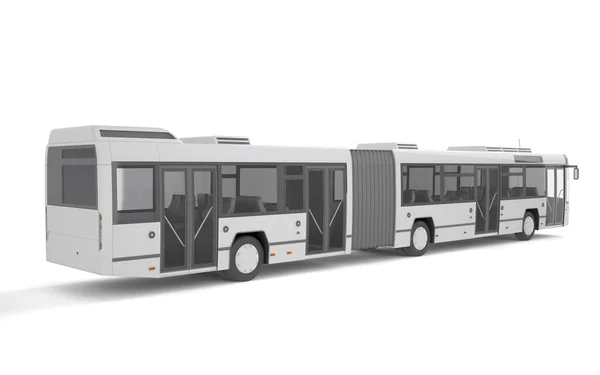 Bus mock up on white background, 3D illustration — Stock Photo, Image