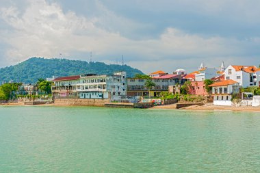 Panama city view şehrin eski kesiminde adlı