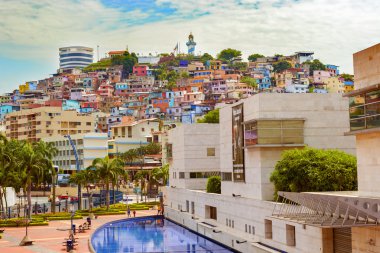 Guayaquil Ekvador Cerro Santa Ana görünümü