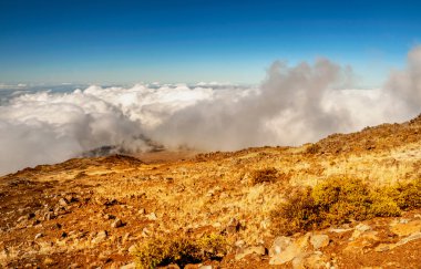 Hawaii Maui adasında Haleakala Yanardağı 