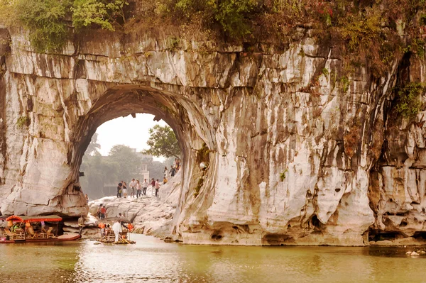 The Elephant Trunk Hill, the Water Moon Cave in in Guilin, Guang