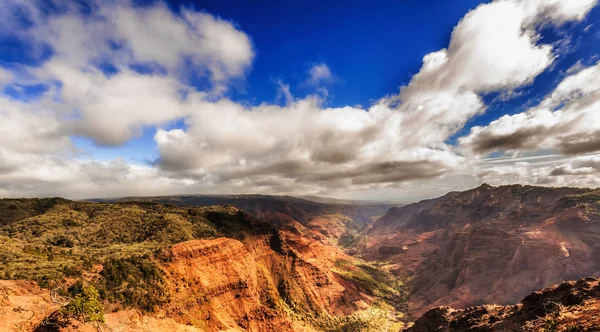 Vista en el Cañón Waimea en la isla de Kauai en Hawai . —  Fotos de Stock