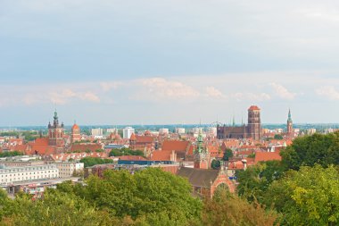 Panoramik manzaraya Gdansk, Polonya