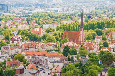 Gdansk Oliwa eski kesiminde, üstten görünüm.
