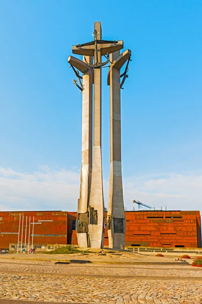Communisme slachtoffers memorial plaats in Gdansk, Polen. — Stockfoto