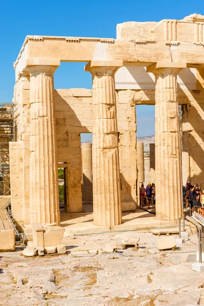 Tempio di Atena e Nike nella collina dell'Acropoli ad Atene, Grecia — Foto Stock