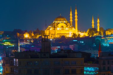 Süleymaniye Camii Istanbul geceleri 