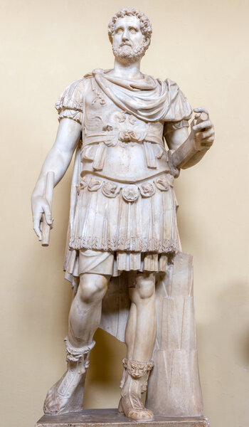 Roman soldier statue in Vatican museum.