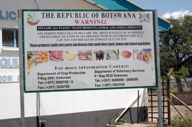 Kazungula sınır kapısı Zambiya ve Botsvana arasında