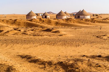 Nubian village in Sudan clipart