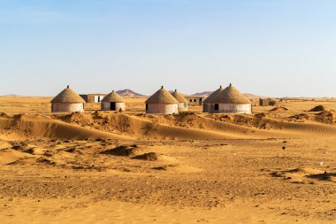 Nubian village in Sudan clipart