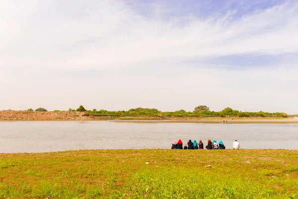 Sudanesen am Ufer des Nils in Khartum — Stockfoto