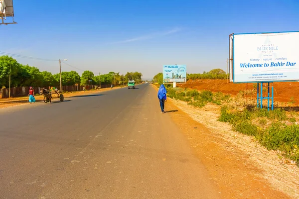 Sinal de boas-vindas a Bahir Dar — Fotografia de Stock