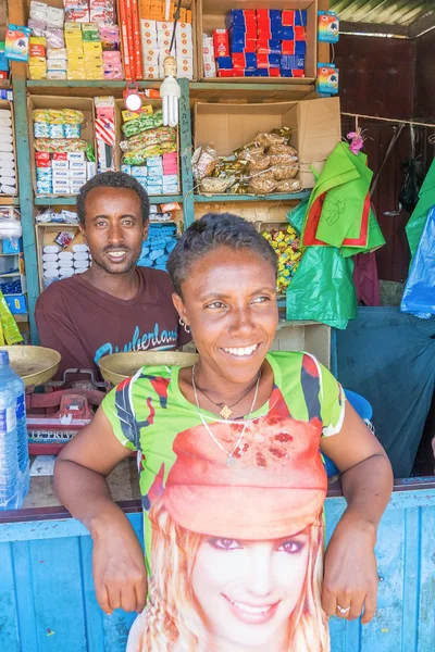 Hjørnebutikk i Etiopia – stockfoto