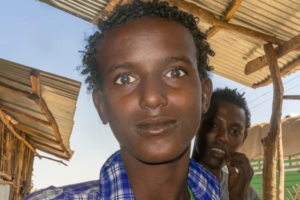 에티오피아 소년 초상화 그림 — 스톡 사진