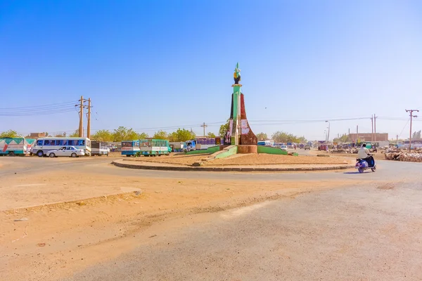 Intersección de carreteras en Sudán — Foto de Stock
