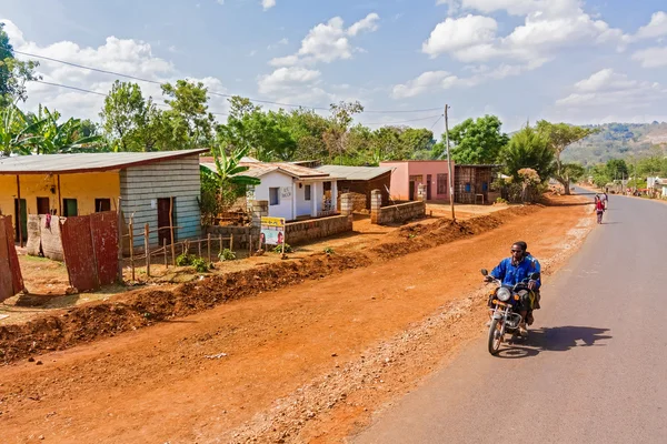 Evler ve Gwangwa Etiyopya'da etrafında peyzaj. — Stok fotoğraf