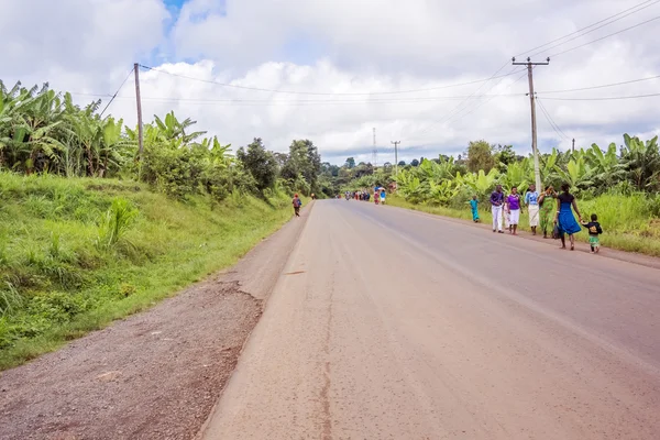 Landsbygden road i Tanzania — Stockfoto